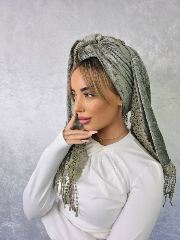 מטפחת רותם ירוק מרווה עם אחיזה יציבה במיוחד