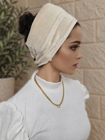 בובו נפח לקשירות גבוהות ונמוכות בגוון קרם רך לנפח עדין